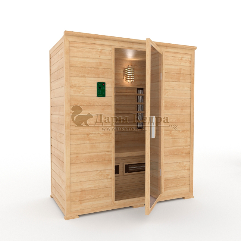 Трёхместная инфракрасная сауна кабина из кедра с керамическими излучателями Трёхместная инфракрасная сауна кабина из кедра с керамическими излучателями